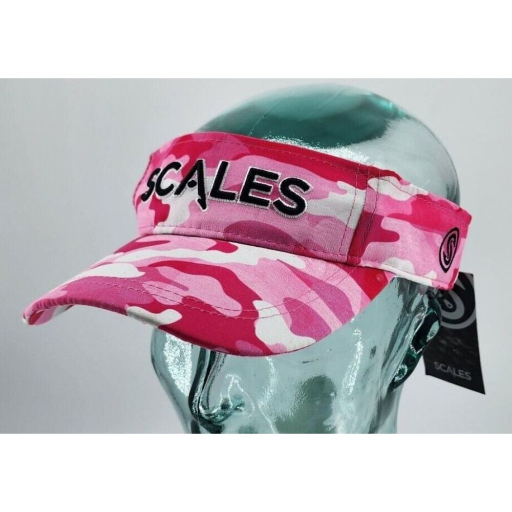 NWT Scales Gear Pink Camouflage Sun Fishing Visor Hat Adjustable Strapback